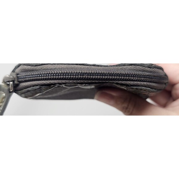 Brighton Heart Change Coin Holder Silver Metallic Pebbled Leather 4.5"x3.5" - Picture 7 of 12